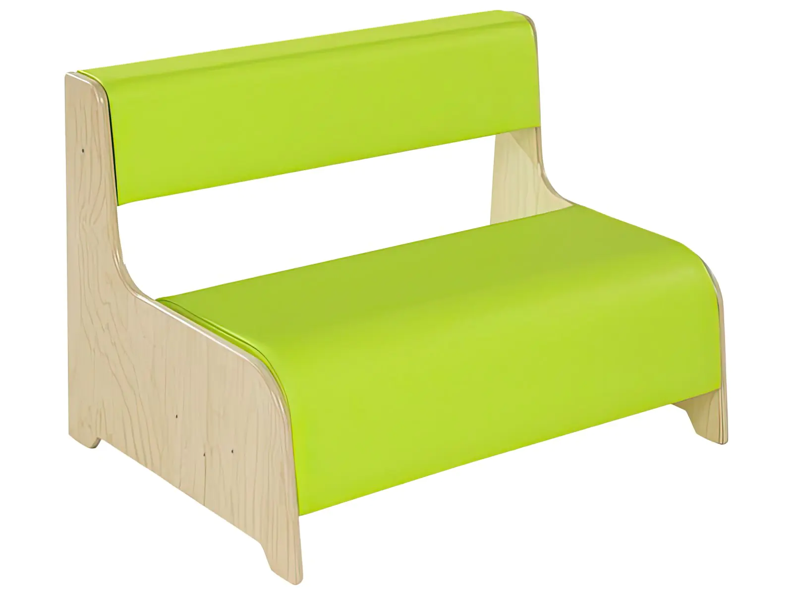 Bank mit Rückenlehne in grün, Serie Natur, Breite 70 cm, Sitzhöhe 25 cm, Banktiefe 45 cm aus der Kategorie Bänke