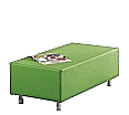 Wellness-Oase - Rechteck klein BHT 112x40x56cm, Bezug: Canvas Bione Struktur aus der Kategorie alte mit Fuß