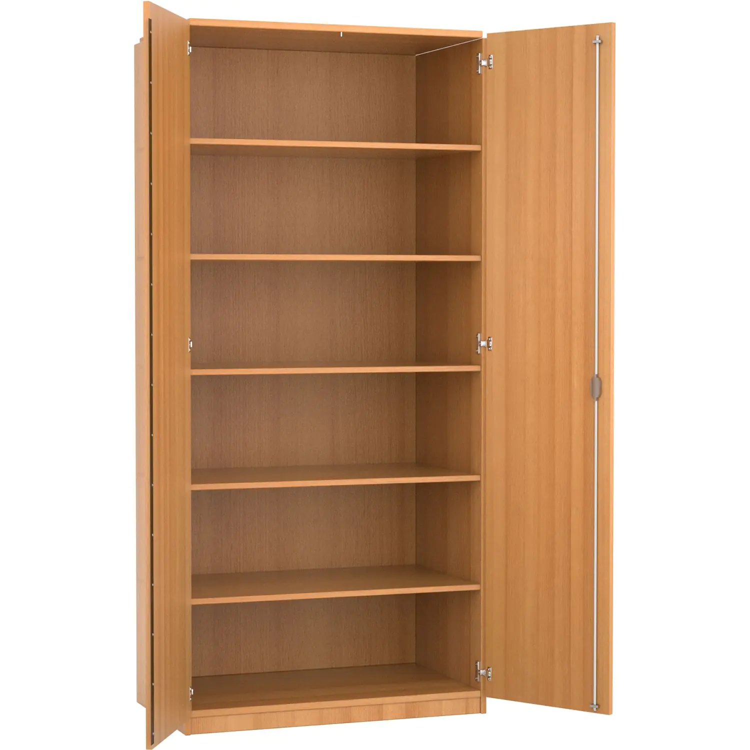 Schrank, 226 cm hoch, 100x60 cm (B/T), 2 Dreh-Türen, 5 Böden, 6OH aus der Kategorie Alle Produkte