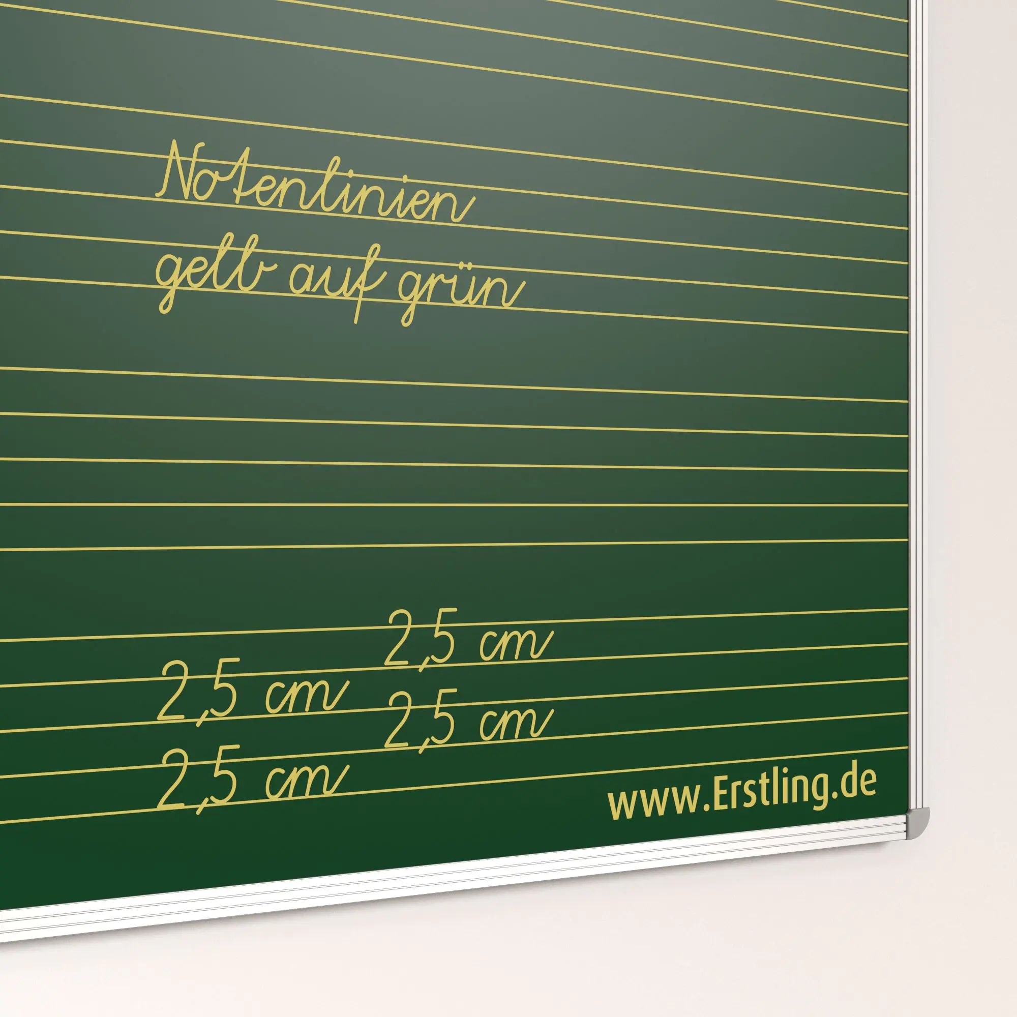Lineaturen (gelb auf grün), Notenlinien 2,5 cm, aus der Kategorie Zubehör & Ersatzteile Präsentation
