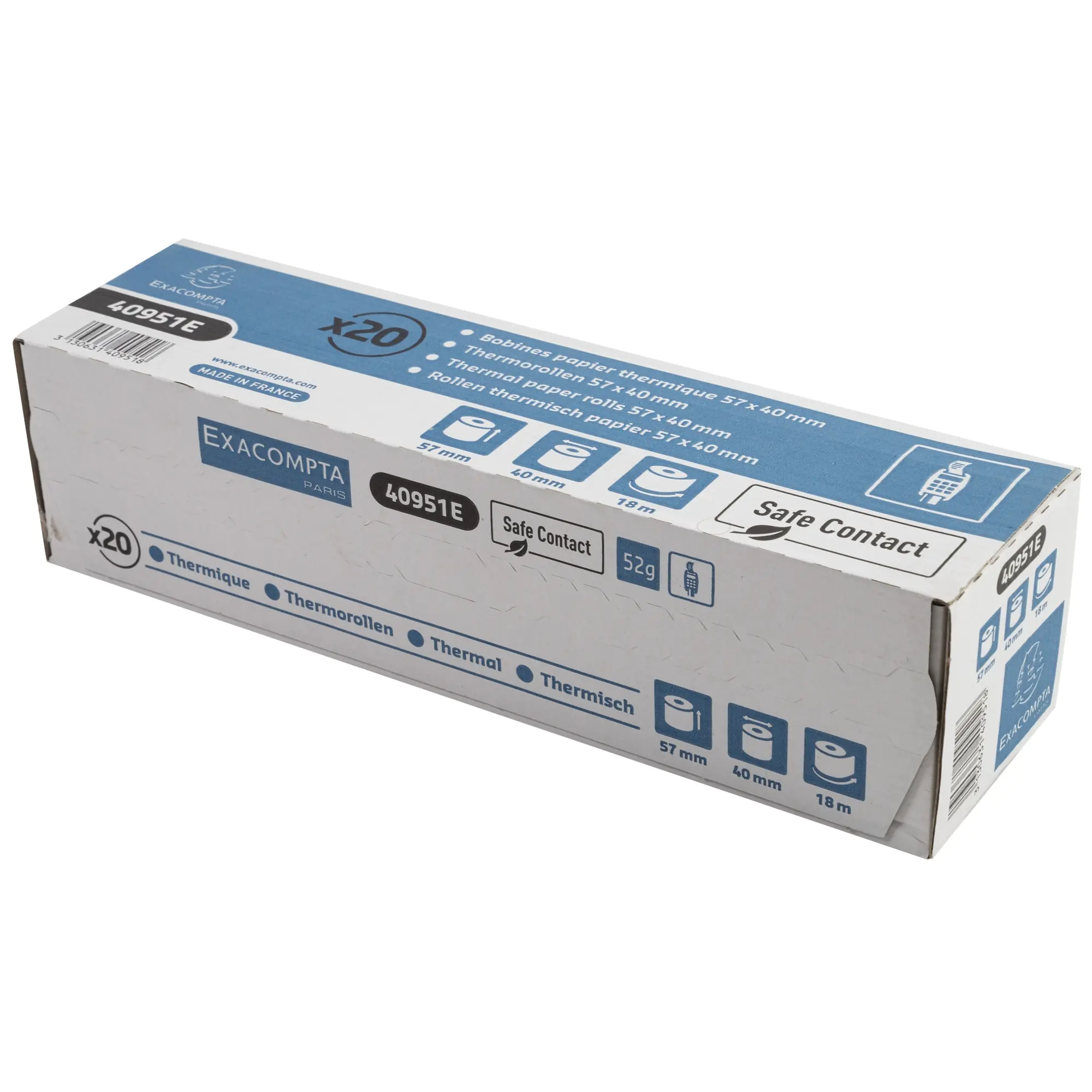 Exacompta Thermorolle 57mmx18m 20 St./Pack. aus der Kategorie Rollenpapiere