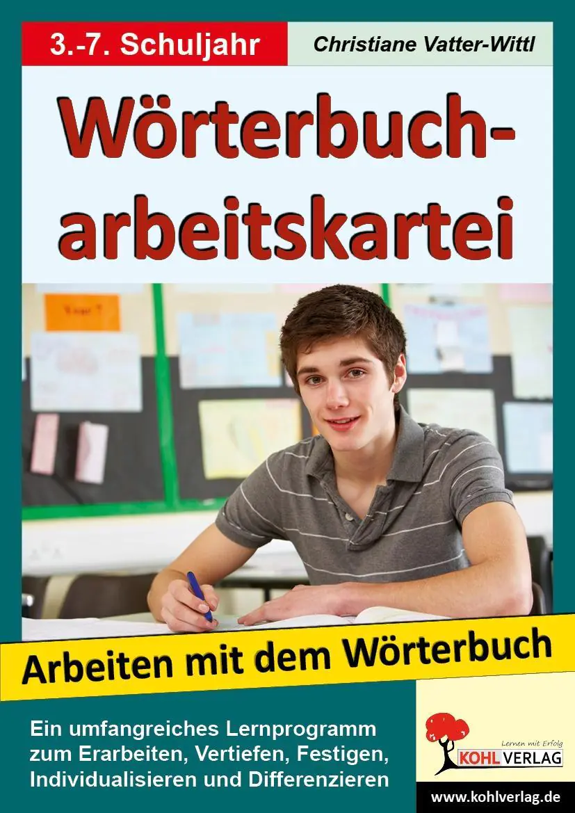 Wörterbucharbeitskartei aus der Kategorie Schulbücher