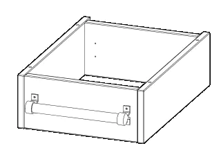 Leiterzarge zur Aufnahme einer Leiter Höhe 15cm, für 36,1cm breite und 50cm tiefe Schrankwände aus der Kategorie Schränke Zubehör
