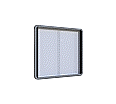 Info-Wandvitrine, 100 cm hoch, 119x5,4 cm (B/T), Rückwand Stahl weiß, aus der Kategorie Informationsvitrinen Innen wandmontiert