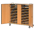 Notebook-Ladestation, 138 cm hoch, 135x60 cm (B/T), fahrbar,