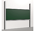 Pylonentafel, 300x120 cm, 1-flächig, höhenverstellbar, Stahlemaille grün