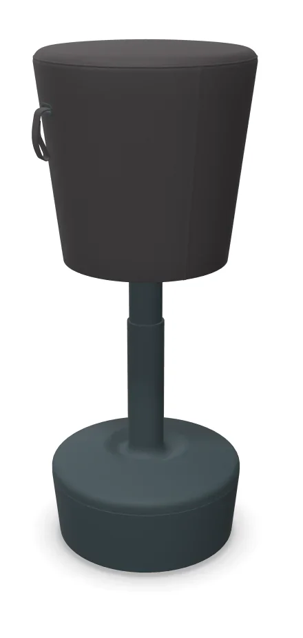 Hocker, drehbar, Sitzhöheneinstellung und Bewegung nach Seiten bis 10°, Teflongleiter aus der Kategorie Bürodrehstühle