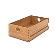 Massivholzkasten, 12 cm hoch, 22x36 cm (B/T), aus Buchenholz (massiv)