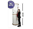 XXL Litfaßsäule, Stahlblech weiß Dekor Buche, H=220cm, D=60cm aus der Kategorie Litfaßsäulen