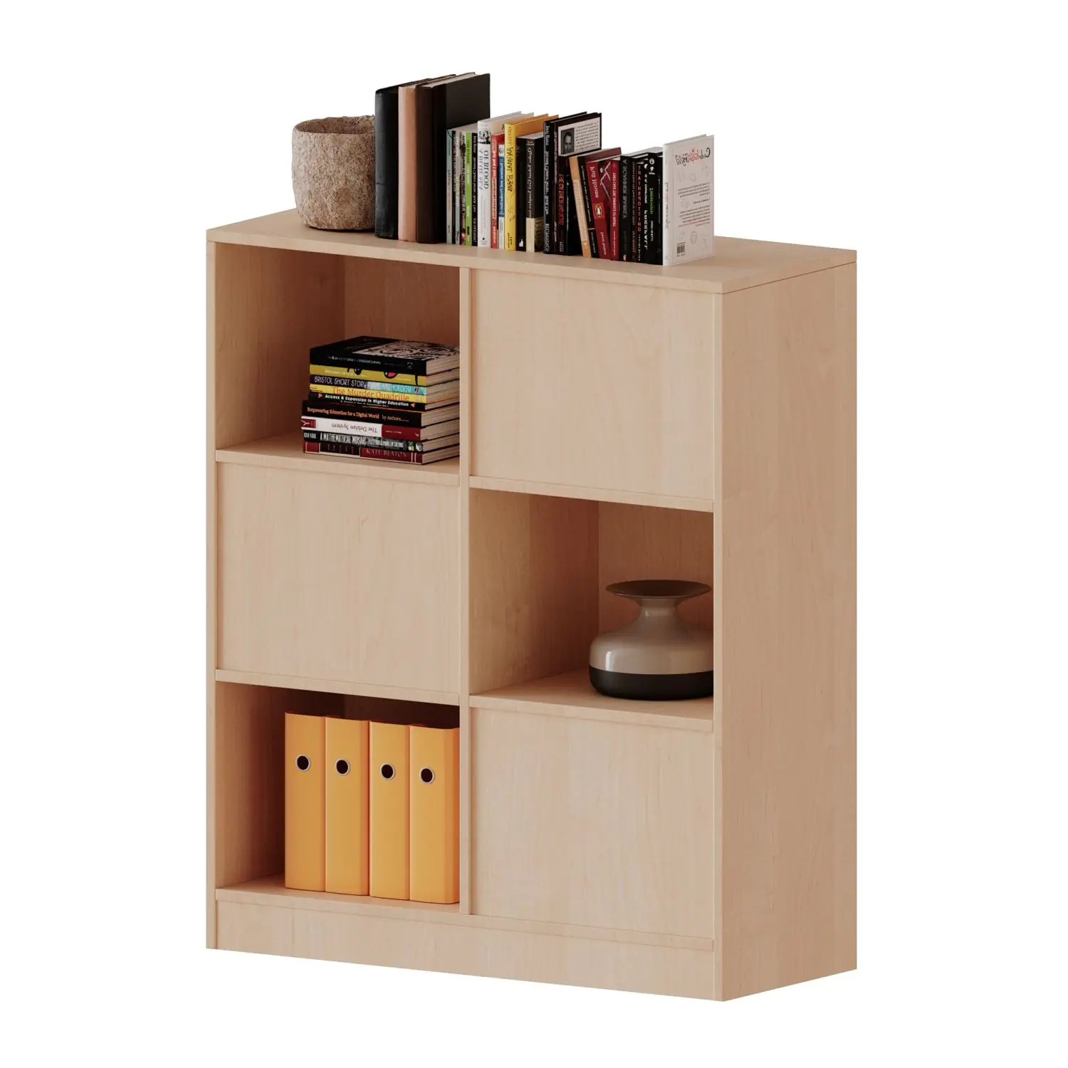 Raumteiler Regal, 3 OH, 6 Fächer, wechselseitig angeordnet, B/H/T 100x118x50cm aus der Kategorie Regale allgemein