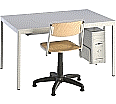 EDV-Tisch, 120x80 cm (B/T), 72 cm hoch, versenkbare Monitorplatte,1 PC-Halterung