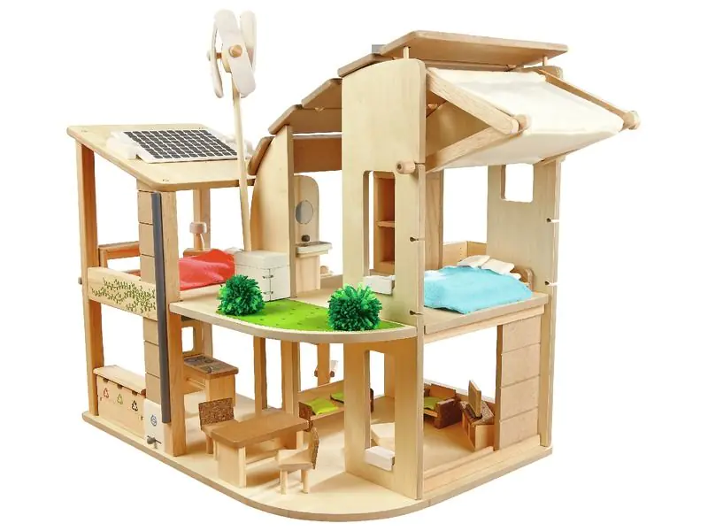 Umweltfreundliches Haus mit Möbeln, fertig eingerichtet