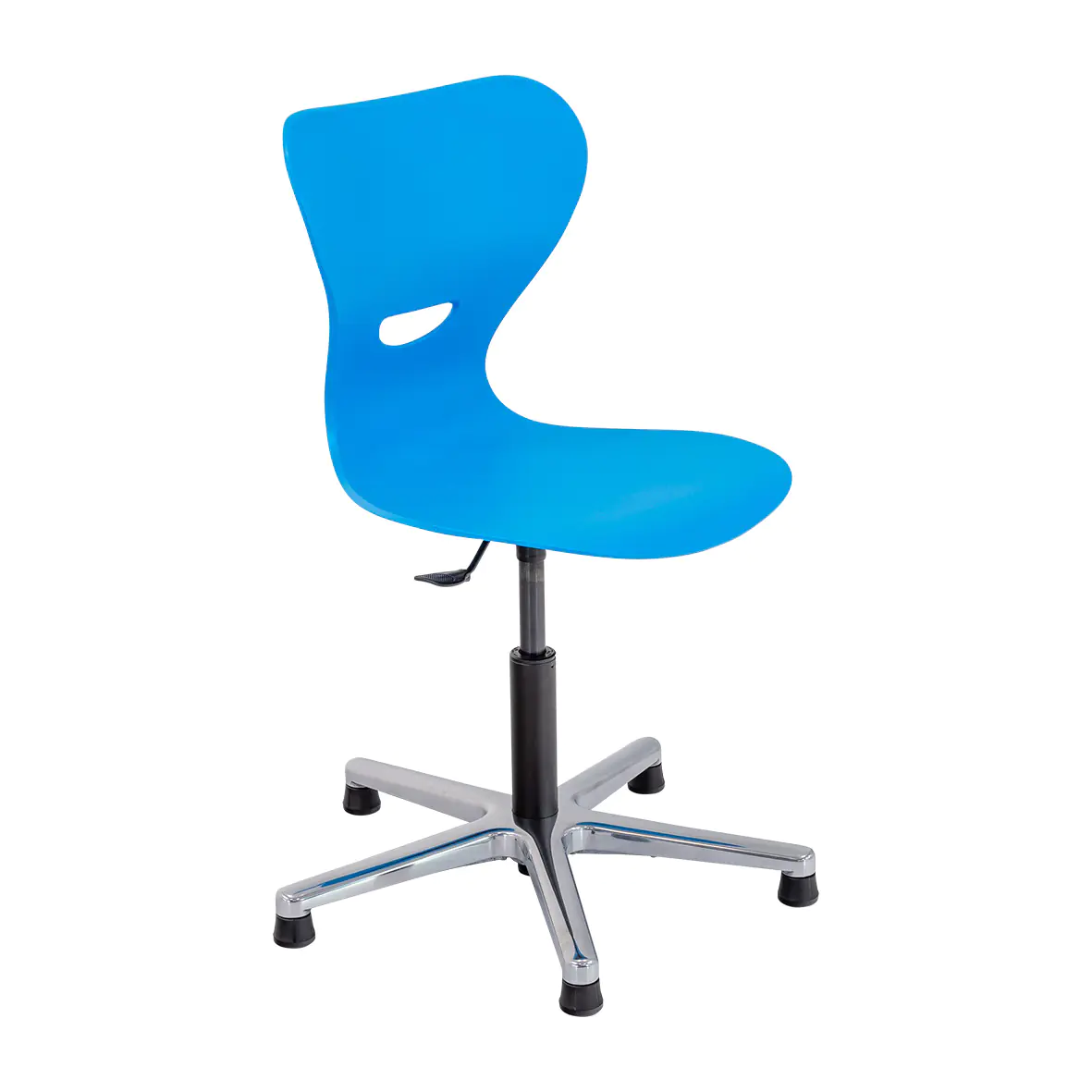 Drehstuhl mit Gaslift, Kunststoffsitzschale, HV2 - Sitzhöhe verstellbar 408 bis 557 mm, Gleiter aus der Kategorie Kunststoffstühle