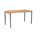 Wellentisch Rechteck, 120x60 cm (B/T), Höhe wählbar, aus der Kategorie Wellentische