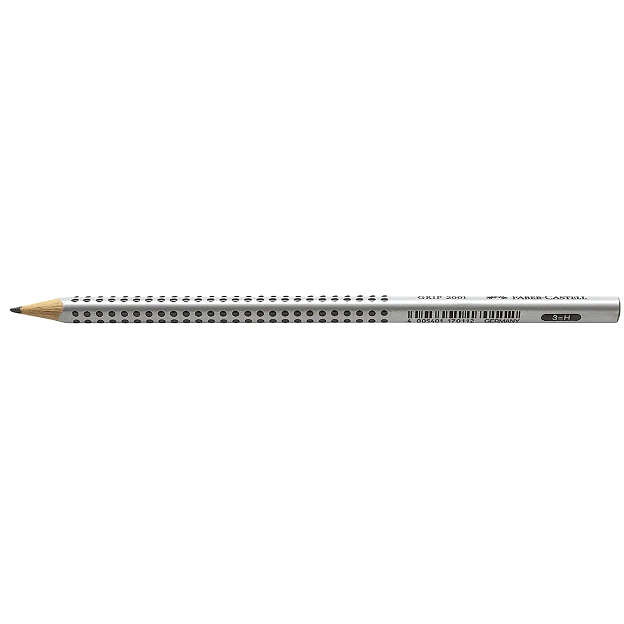 Faber-Castell Bleistift GRIP 2001 Dreieckform H silbergrau aus der Kategorie Bleistifte