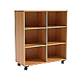 Klassenraumregal,  98 cm hoch,  94x40 cm (B/T),  6 Fächer, 2-spaltig aus der Kategorie Klassenraumregale HOLZ