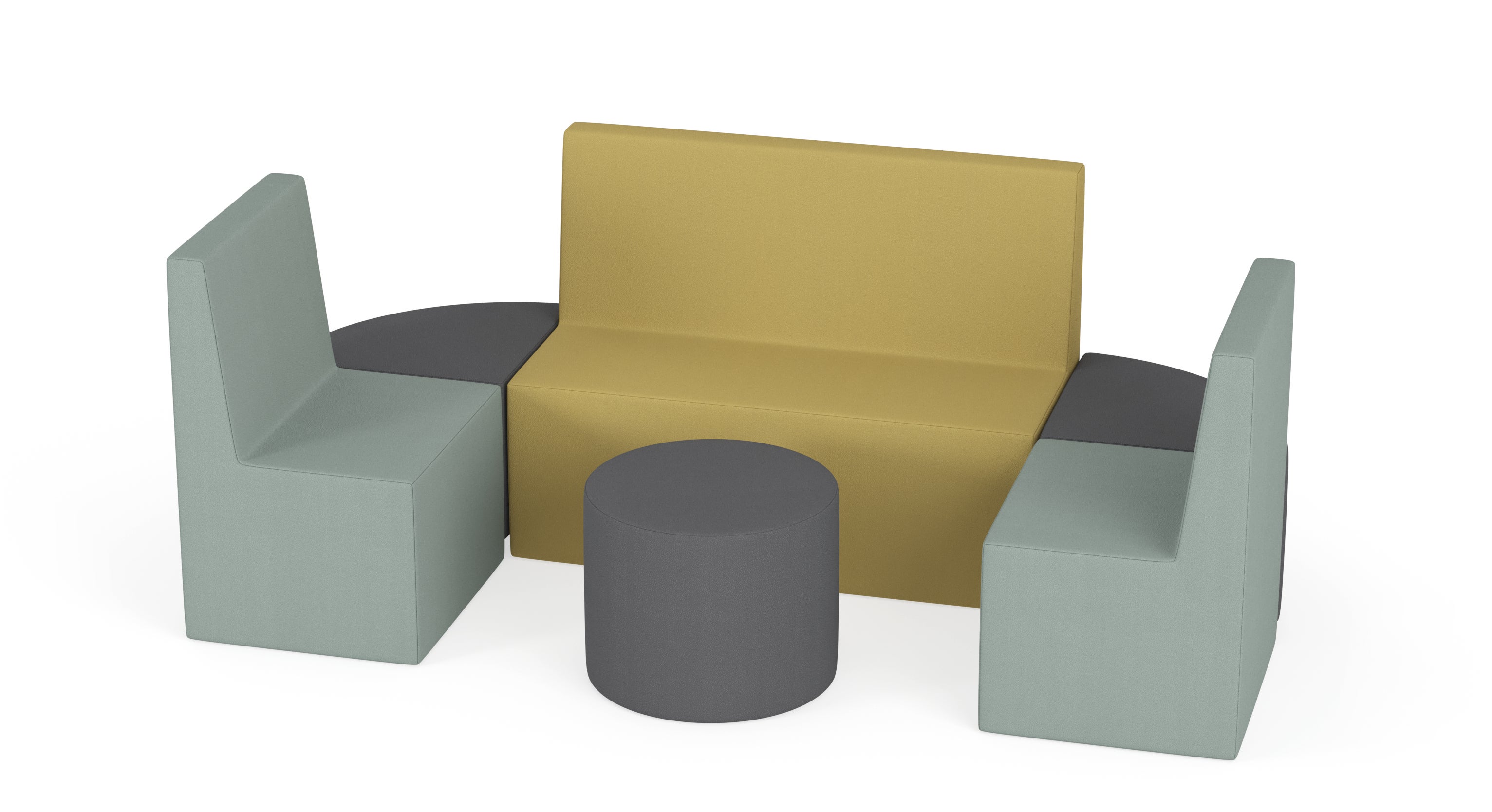 TOBO light Pouf-Set, 6-teilig, braun, Schaumstoff, Meditap aus der Kategorie Sitzsäcke