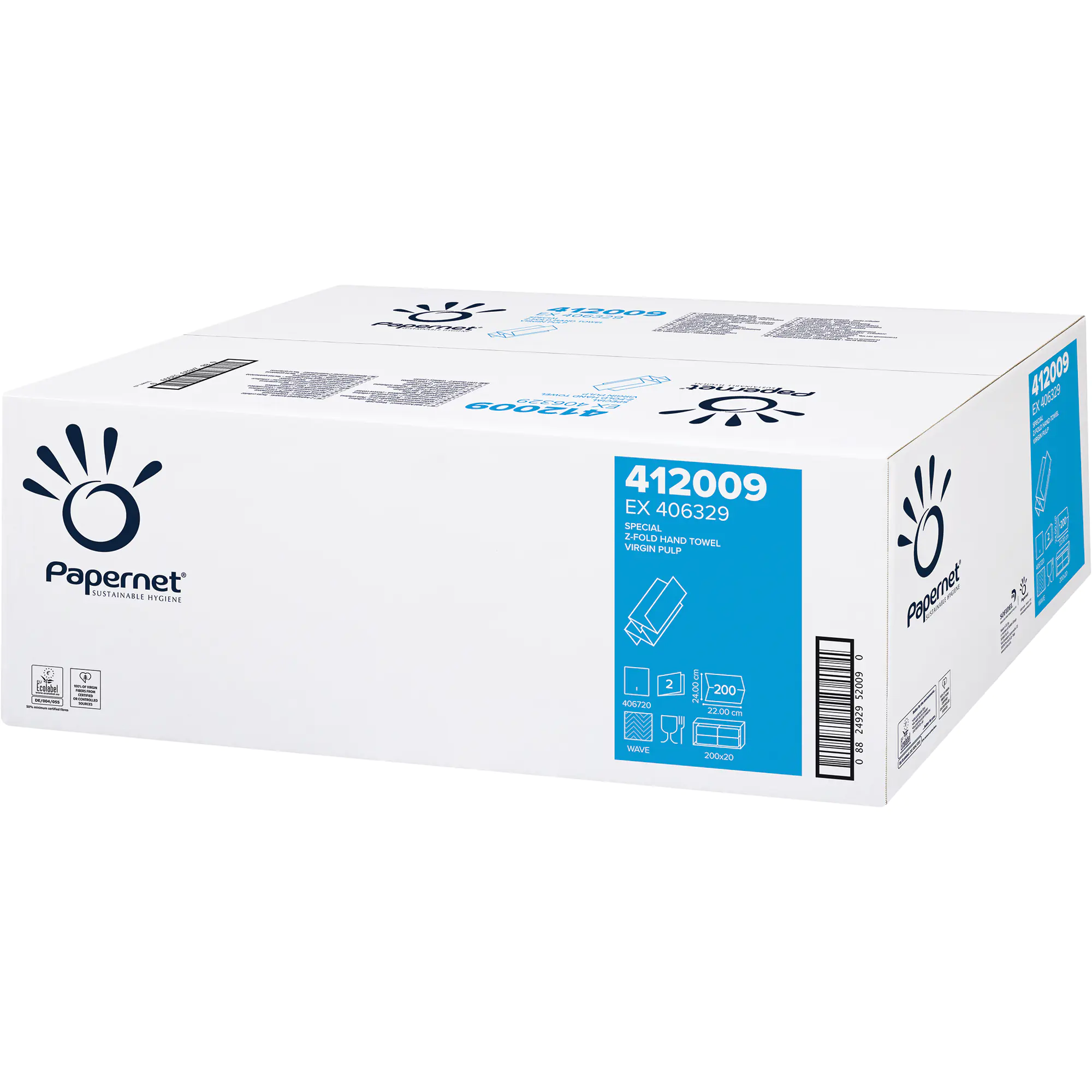 Papernet Papierhandtuch 2lg. Z 22x24cm ws 20x200 Bl. aus der Kategorie Hygiene