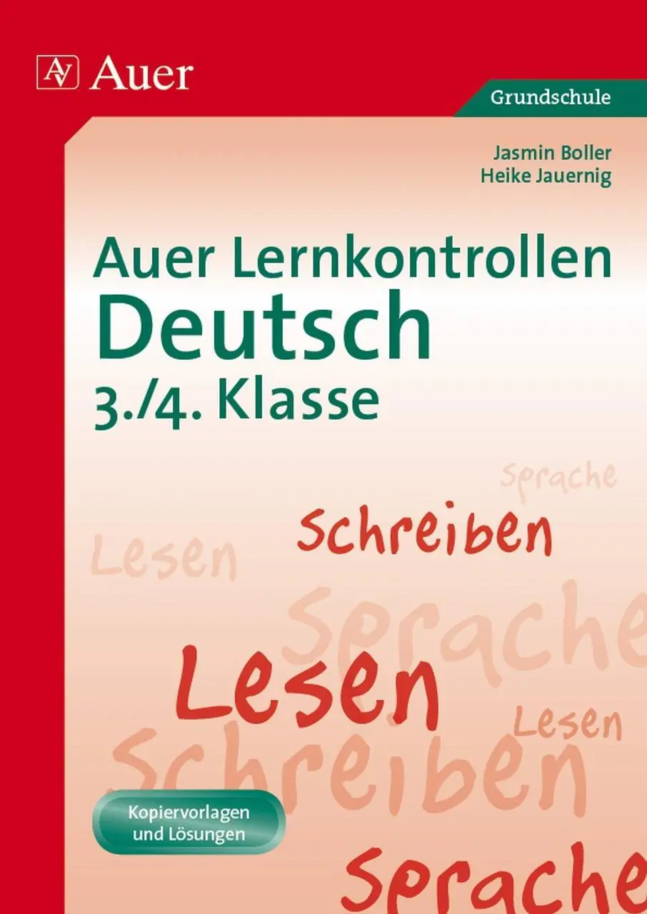 Auer Lernkontrollen Deutsch, Klasse 3/4 aus der Kategorie Deutsch