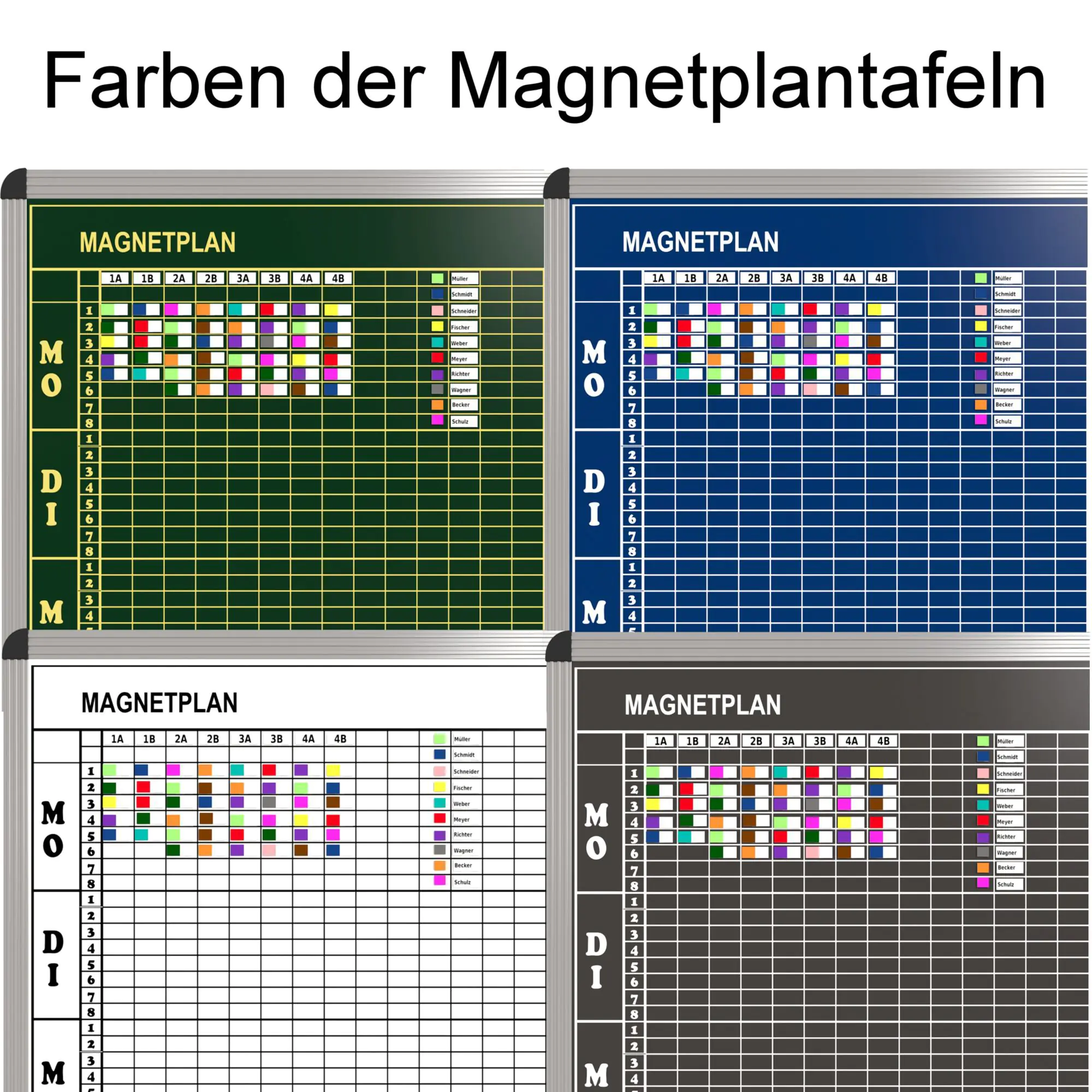 Klassen-Plantafel, 10 Stunden Mo-Fr, für 35 Klassen, 103x157 cm, aus der Kategorie Klassenplan-Tafeln 10h