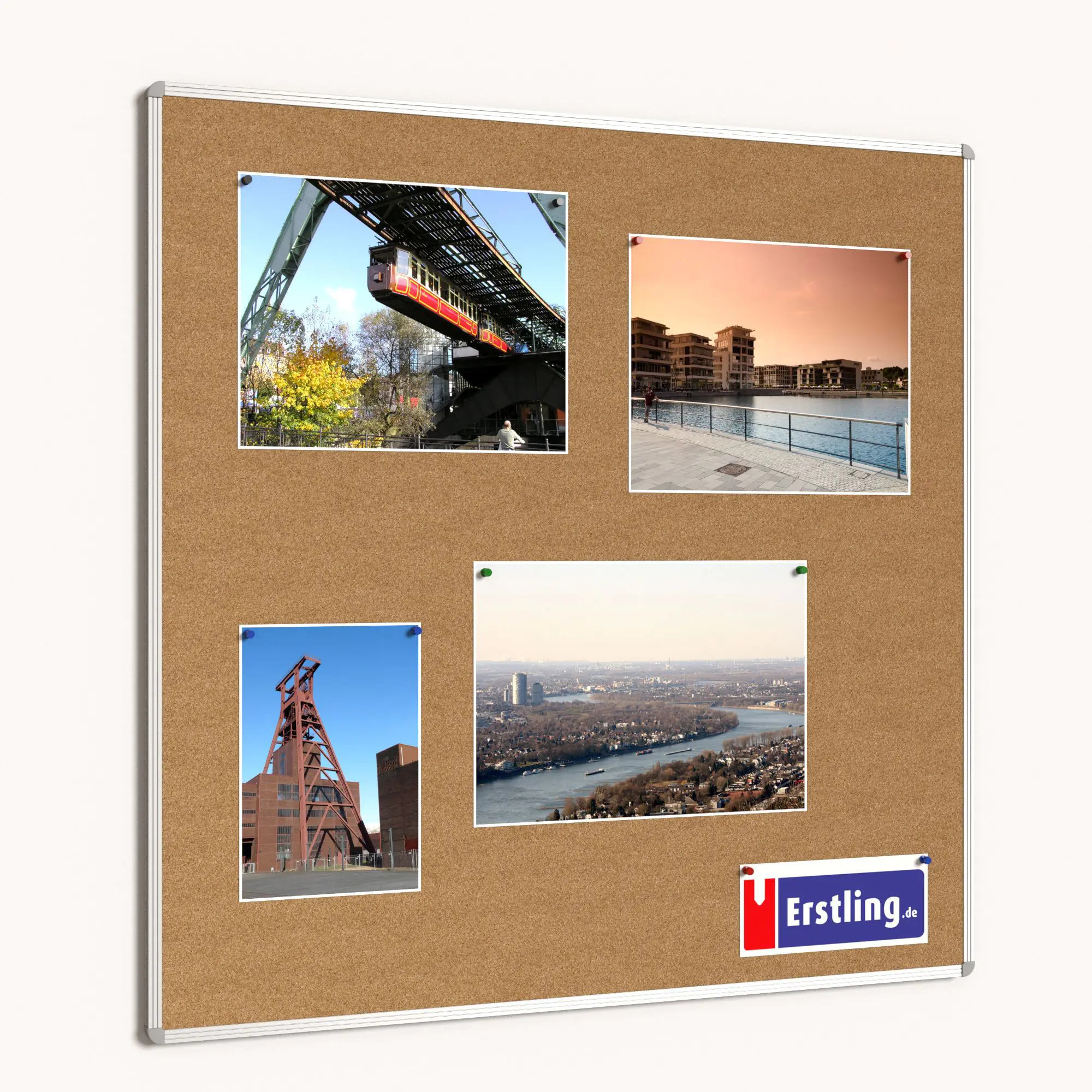 Korktafel 120x120 cm, ohne Ablage, aus der Kategorie Wandtafeln Kork