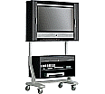 Flat-Screen-Schrank fahrbar, bis 40 Zoll Diagonale, Höhe 190 cm, 114x65 cm (B/T) aus der Kategorie TV Schränke