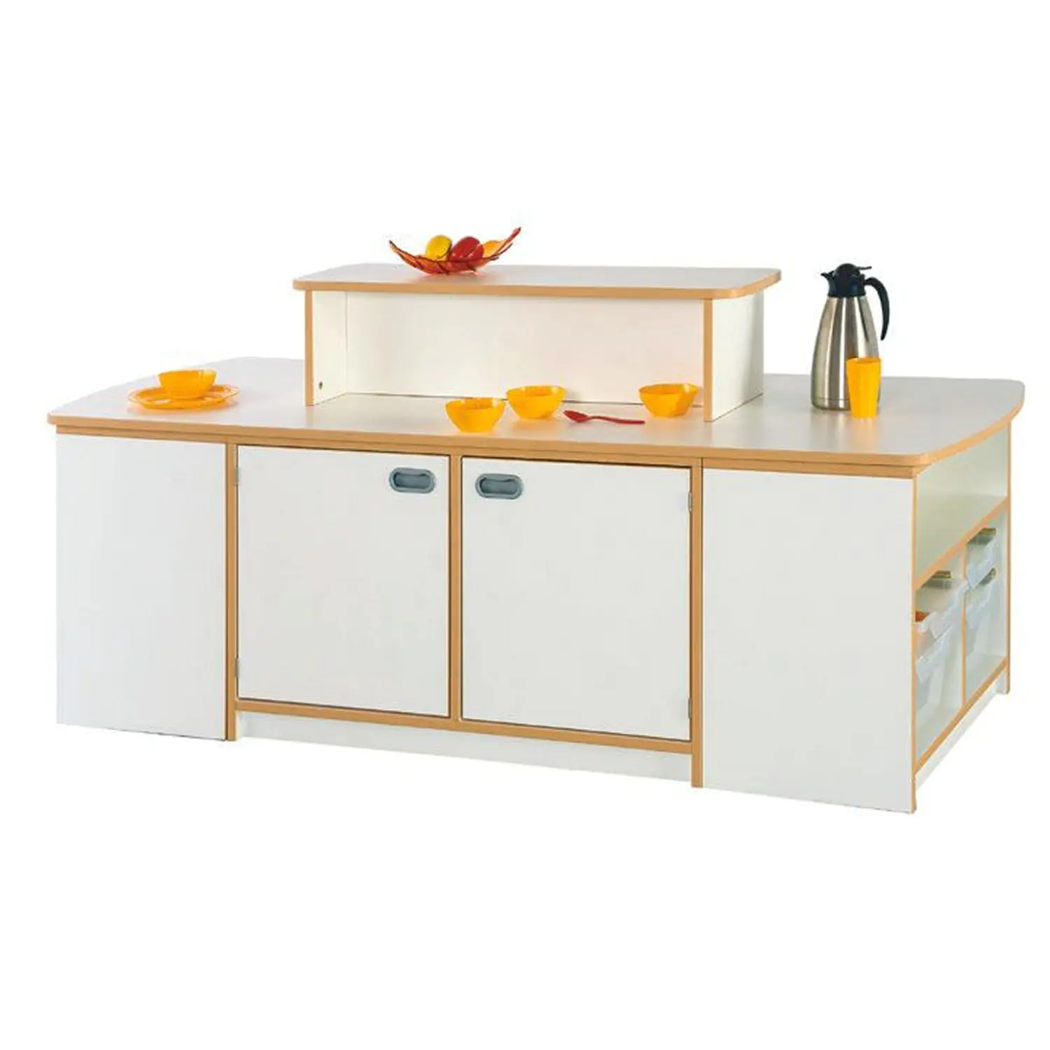 Kinderküche Buffet Insel, B/H/T 198 x 62/87 x 75 cm