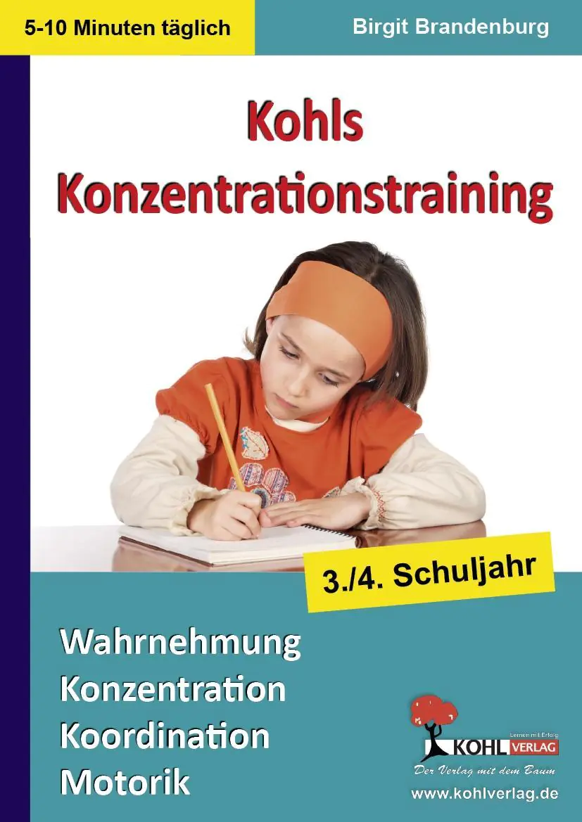 Kohls Konzentrationstraining -  3.-4. Schuljahr aus der Kategorie Schulbücher
