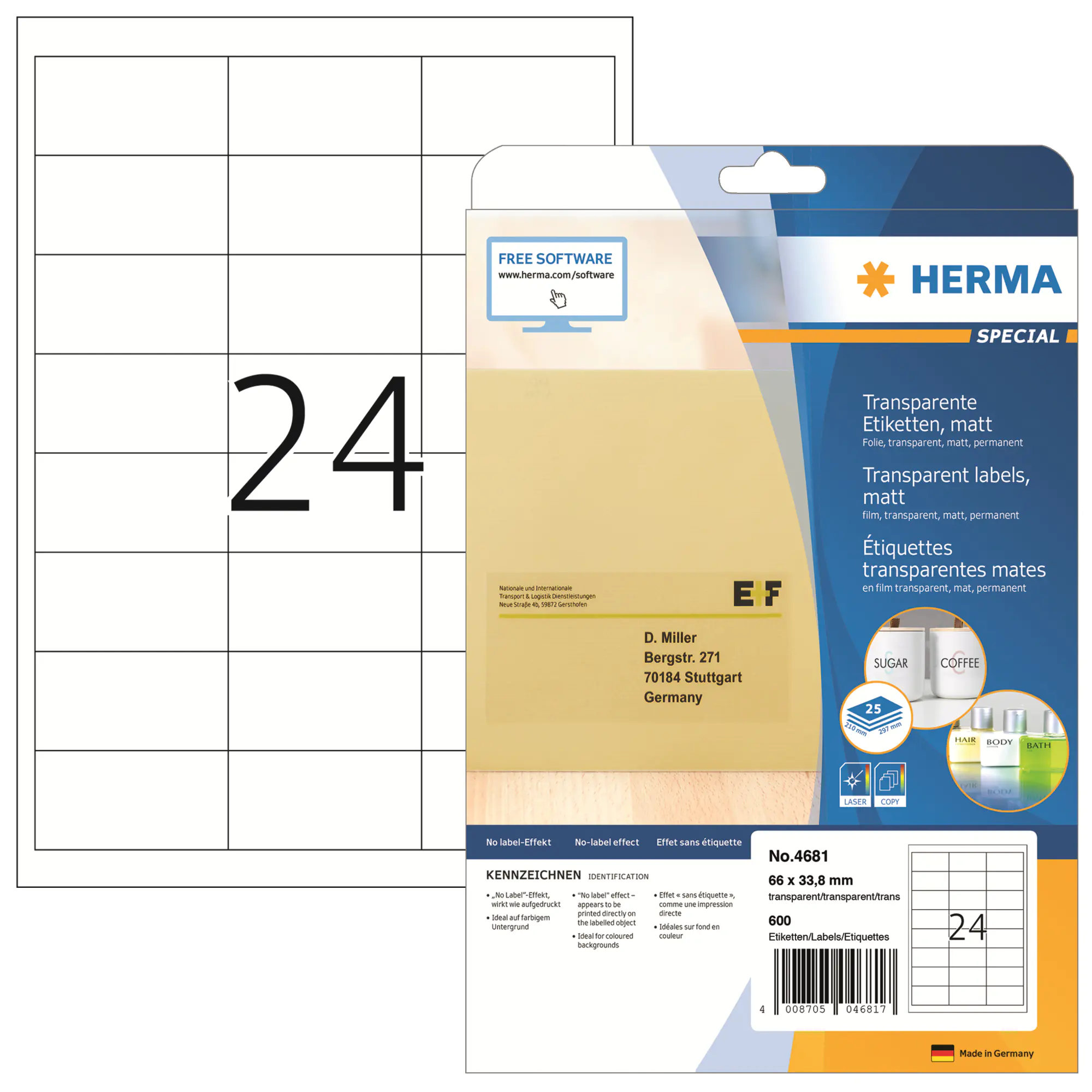 Herma Etikett SPECIAL 66x33,8mm tr 600 St./Pack. aus der Kategorie Etiketten