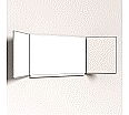 Klapptafel wandmontiert, Mittelfläche 200x120 cm, Stahlemaille weiß aus der Kategorie wandmontierte Klapp-Tafeln