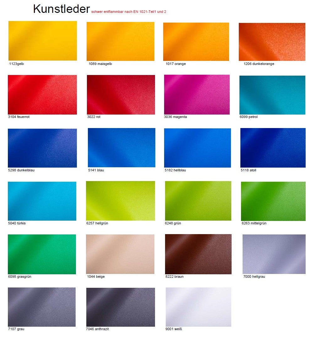 Leselanschaft besteht aus 7 Polsterelementen in asymetrischen- und Wabenformen, Bezug Kunstleder aus der Kategorie Akustiksofa