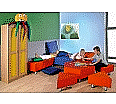 Sitzelemente-Set, bestehend aus  6 Elementen und 8 Kissen,