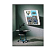 Projektionswand 150x150 cm (Format 1:1-OH Projektion), neig- und schwenkbar,