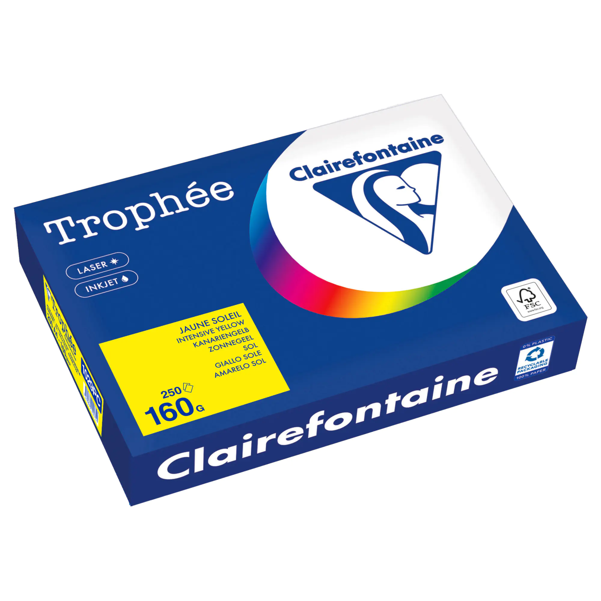 Clairefontaine Kopierpapier A4 160g kanariengelb 250Bl aus der Kategorie Kopier- & Druckerpapiere