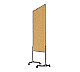 Moderationswand, fahrbar, ungeteilt, Höhe 195 cm, 120x150 cm, Kork-Oberfläche aus der Kategorie ungeteilt