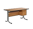 Lehrertisch, 130x65 cm (B/T), 76 cm hoch, Platte: Melamin, PU-Kante, aus der Kategorie Schüler- und Lehrertische