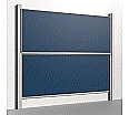 Pylonentafel, 300x120 cm, 2-flächig, höhenverstellbar, Stahlemaille blau aus der Kategorie Pylonentafeln
