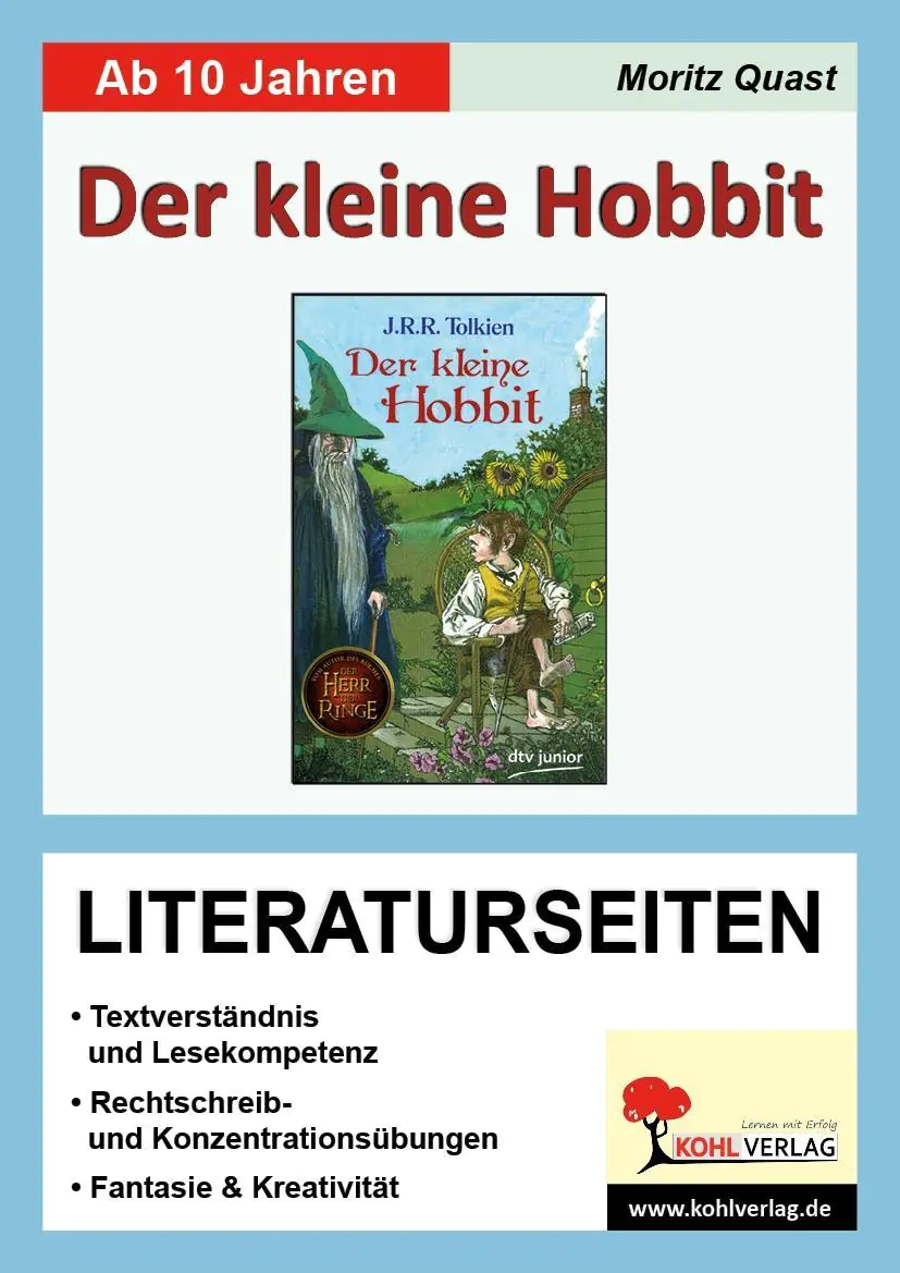 Literaturseiten mit Lösungen zum Buch "Der kleine Hobbit" aus der Kategorie Deutsch