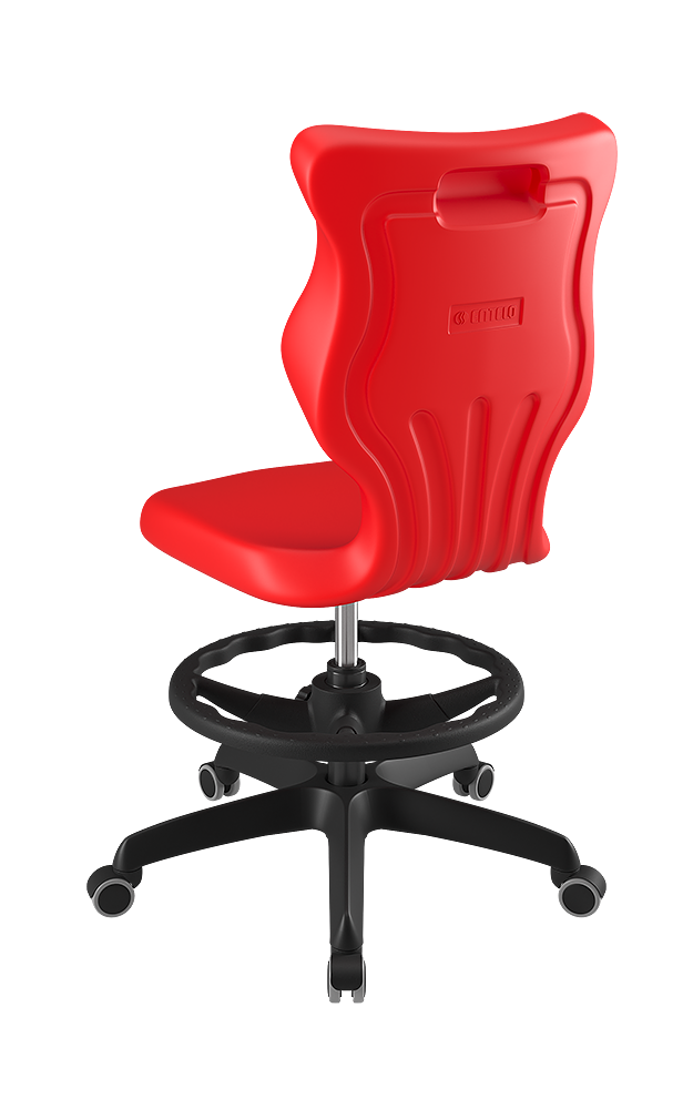 Drehstuhl mit hoher Rückenlehne, höhenverstellbar mit Gasfeder, ergonomische Kunststoffschale aus der Kategorie Bürodrehstühle