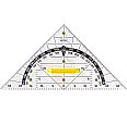 Geo-Zeichendreieck, 90°,45°,45°, transparent, Hypotenuse 60 cm, schwarzer Aufdruck, aus der Kategorie Dreiecke