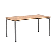Wellentisch Rechteck, 130x65 cm (B/T), Höhe wählbar,