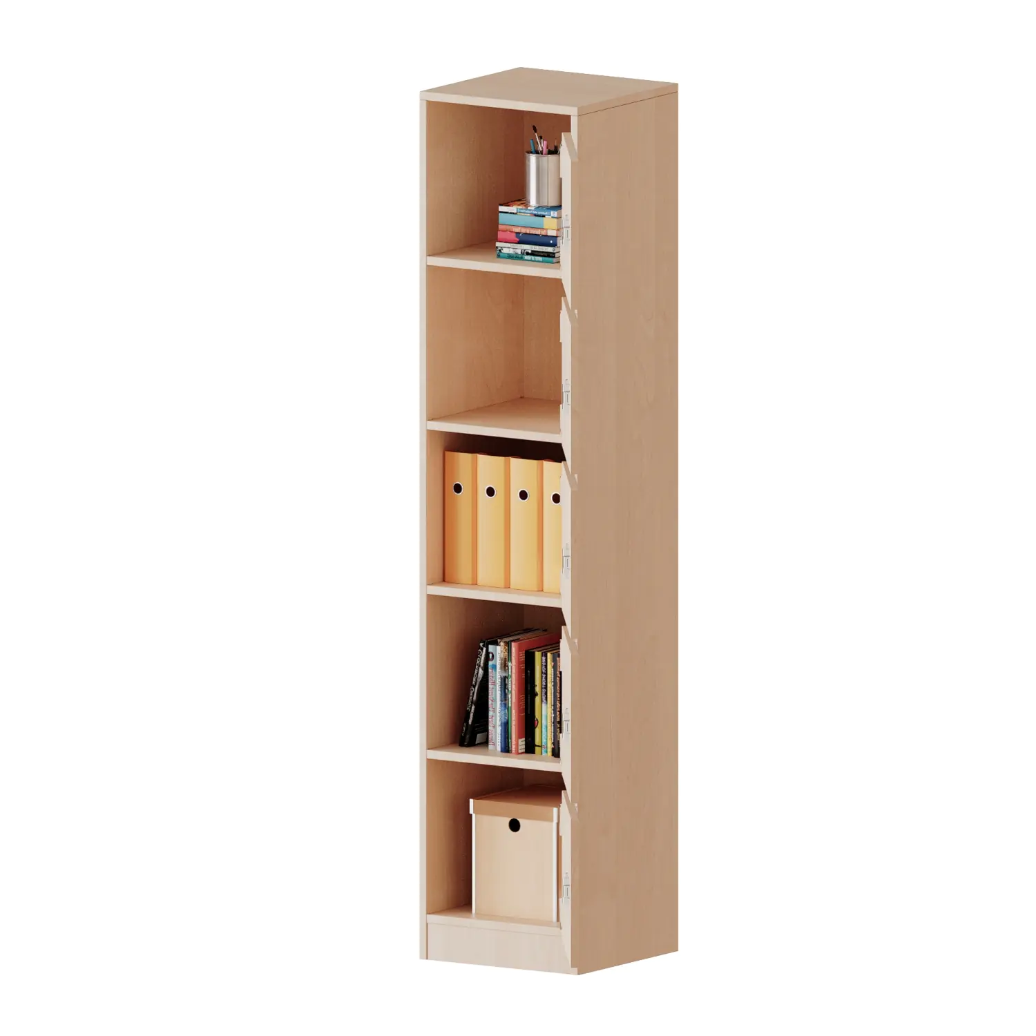 Schließfachschrank, 5 OH, 5 Schließfächer, mit Briefschlitzt, rechts, B/H/T 40,5x190x40cm aus der Kategorie Schließfachschränke für Lehrer