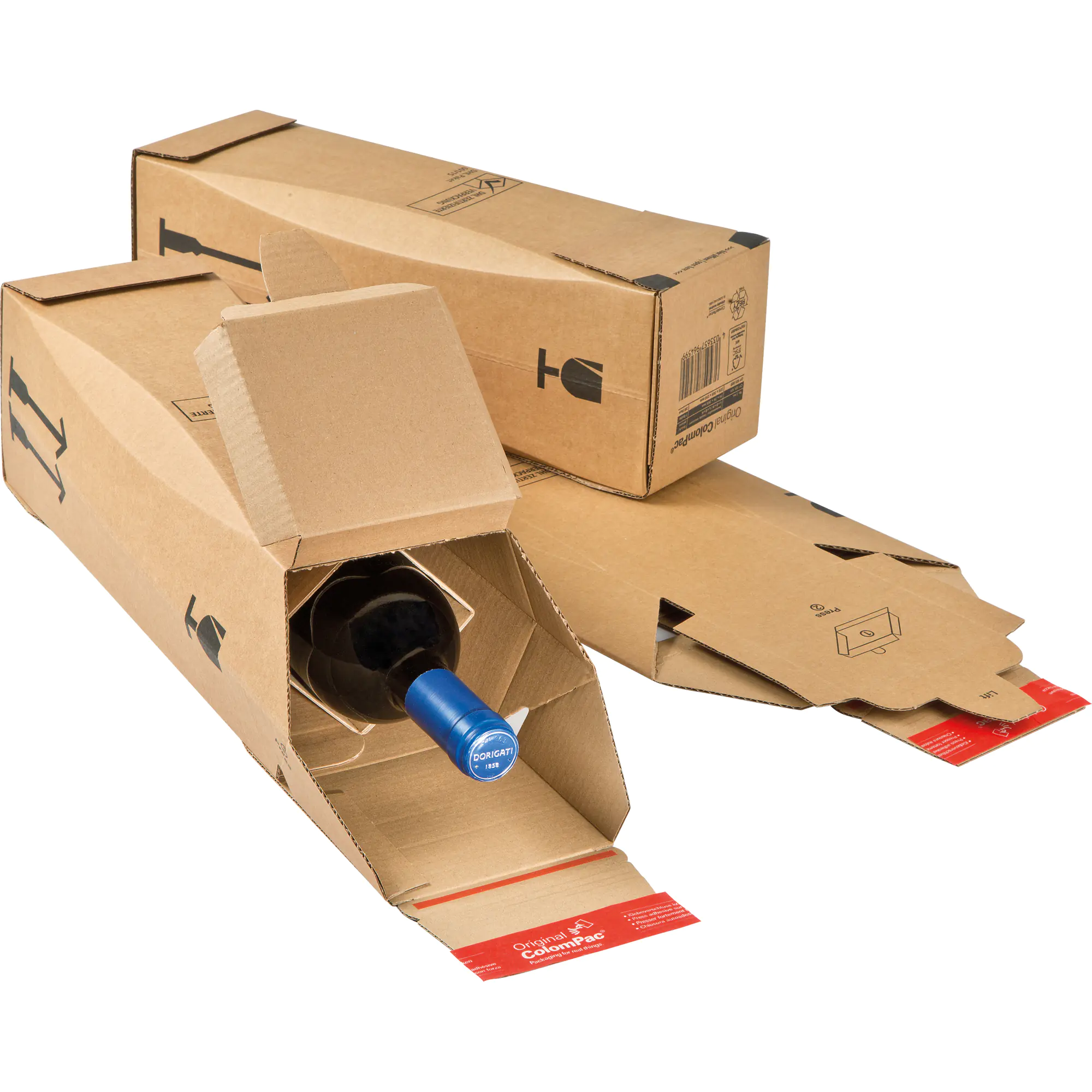 ColomPac Flaschenkarton IM 74x74x305mm 1Fl br aus der Kategorie Büro- und Schreibbedarf