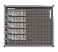 Klassen-Plantafel,  8 Stunden Mo-Fr, für 30 Klassen, 103x137 cm,