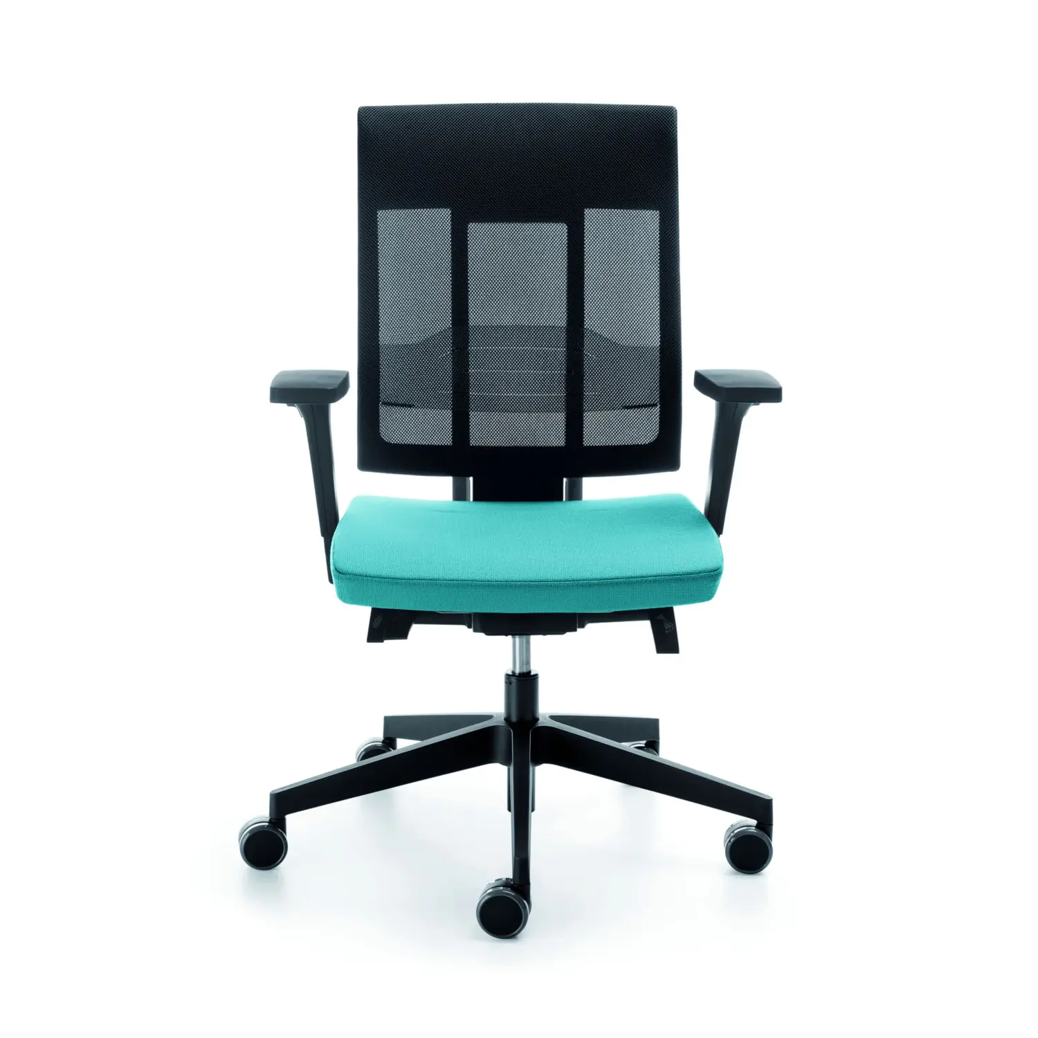 Bürodrehstuhl XENON NET mit Netzrücken in anthrazit 60025, mit Armlehnen, Synchronmechanik, aus der Kategorie Bürodrehstühle