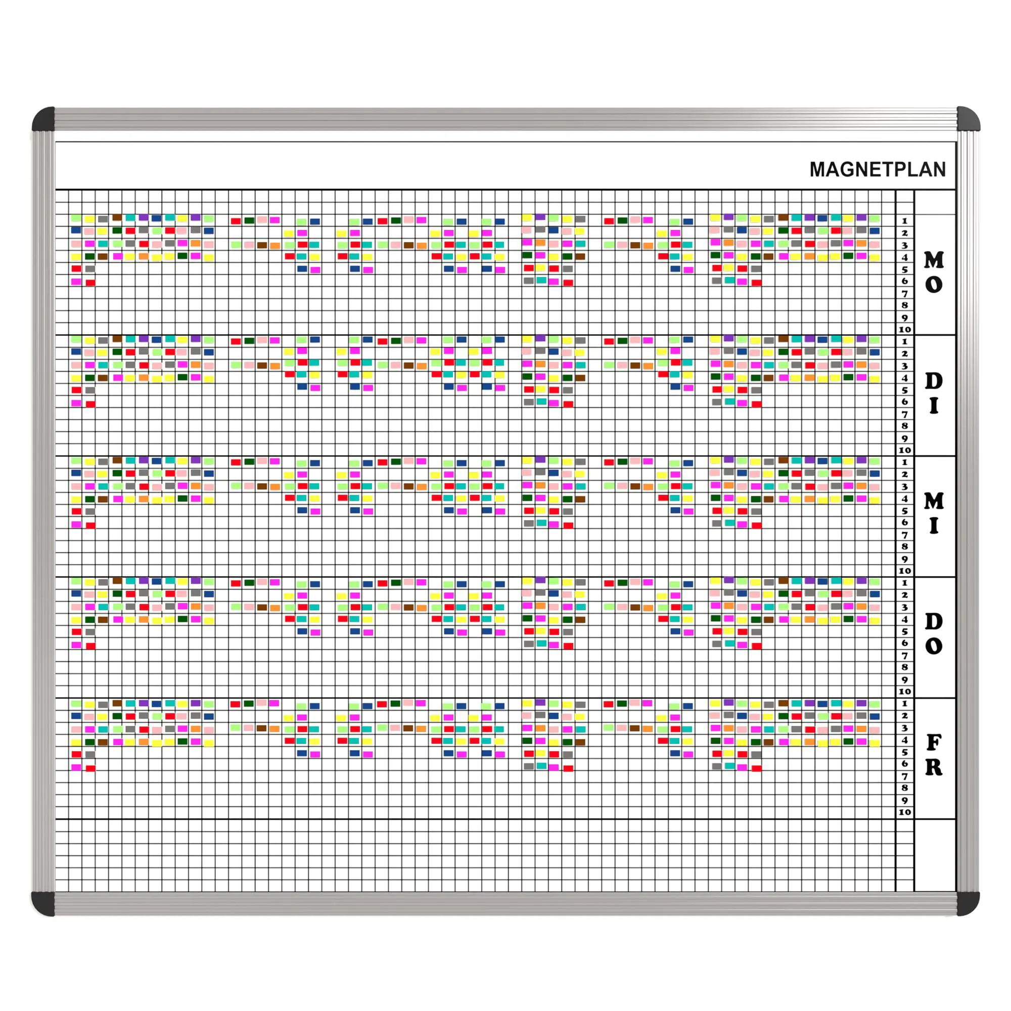 Personal-Raum-Plan, 10 Stunden, 63 Spalten, 103x137 cm,