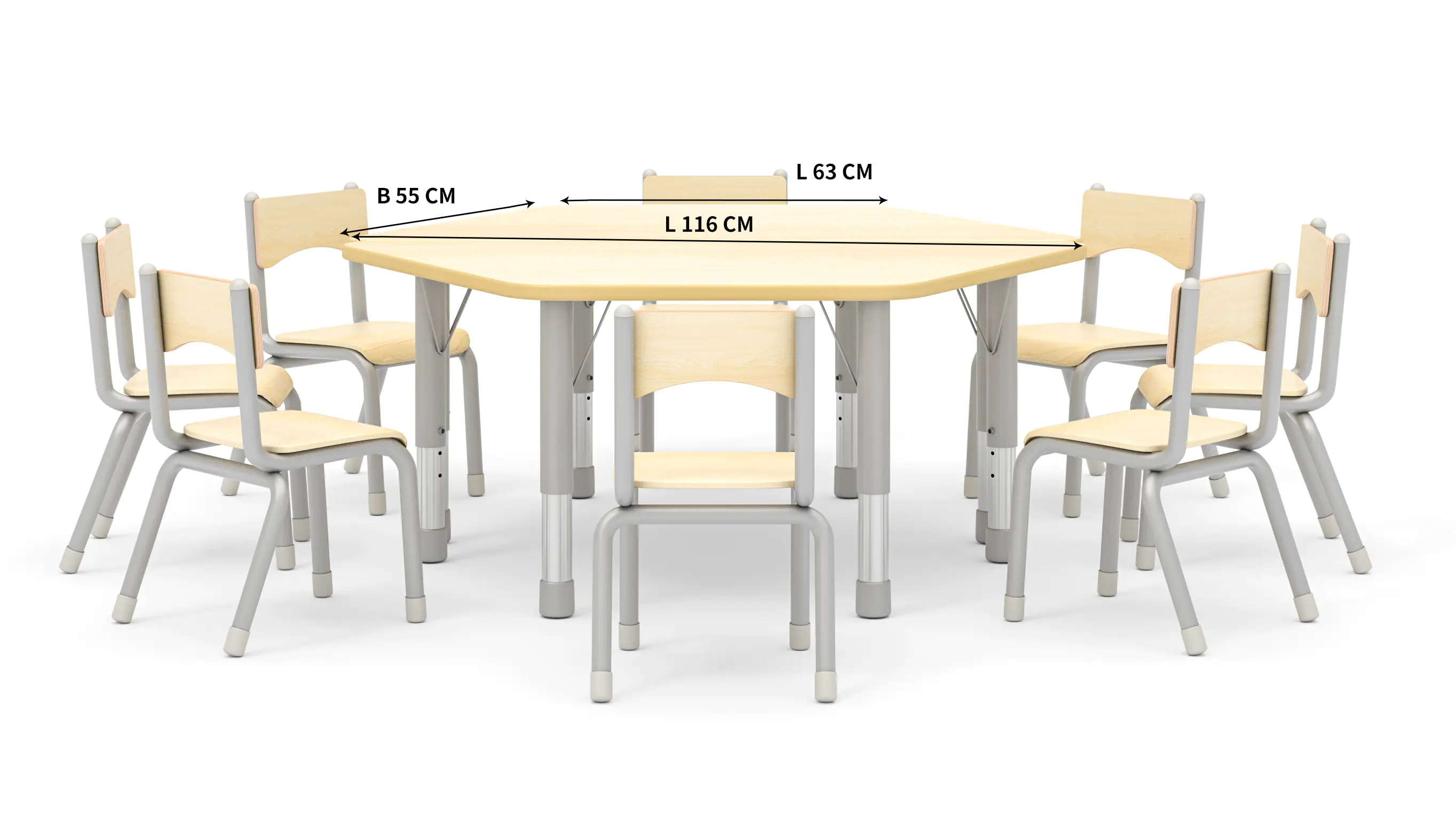 Wisdom Owlaf | Tisch | 120 x 50 cm | höhenverstellbar 46-71 cm | Tischplatte Spanplatte, Belag HPL aus der Kategorie Tische Allgemein