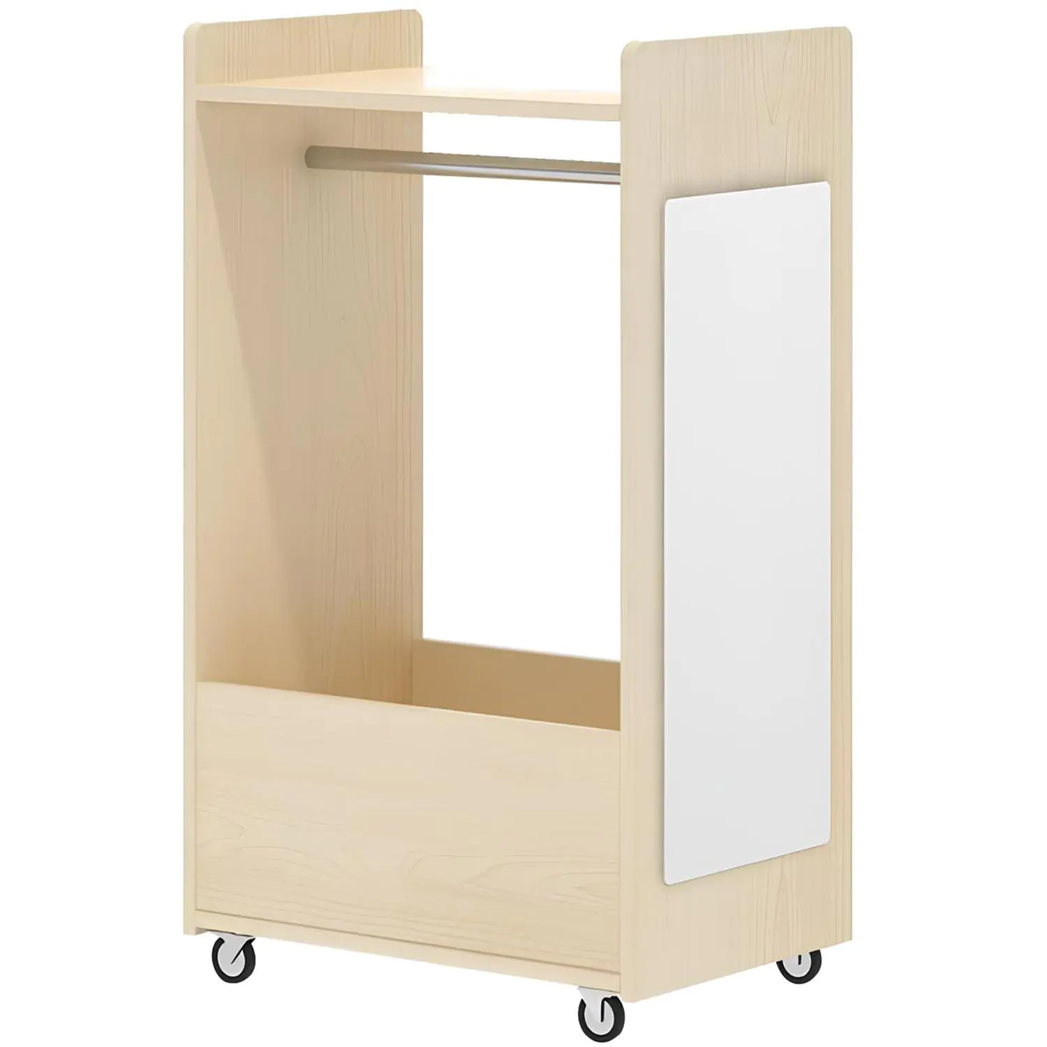 Kleiderwagen mit vier Lenkrollen, Spiegel und Kleiderstange, B/H/T 40 x 100 x 60 cm aus der Kategorie freistehende Garderoben