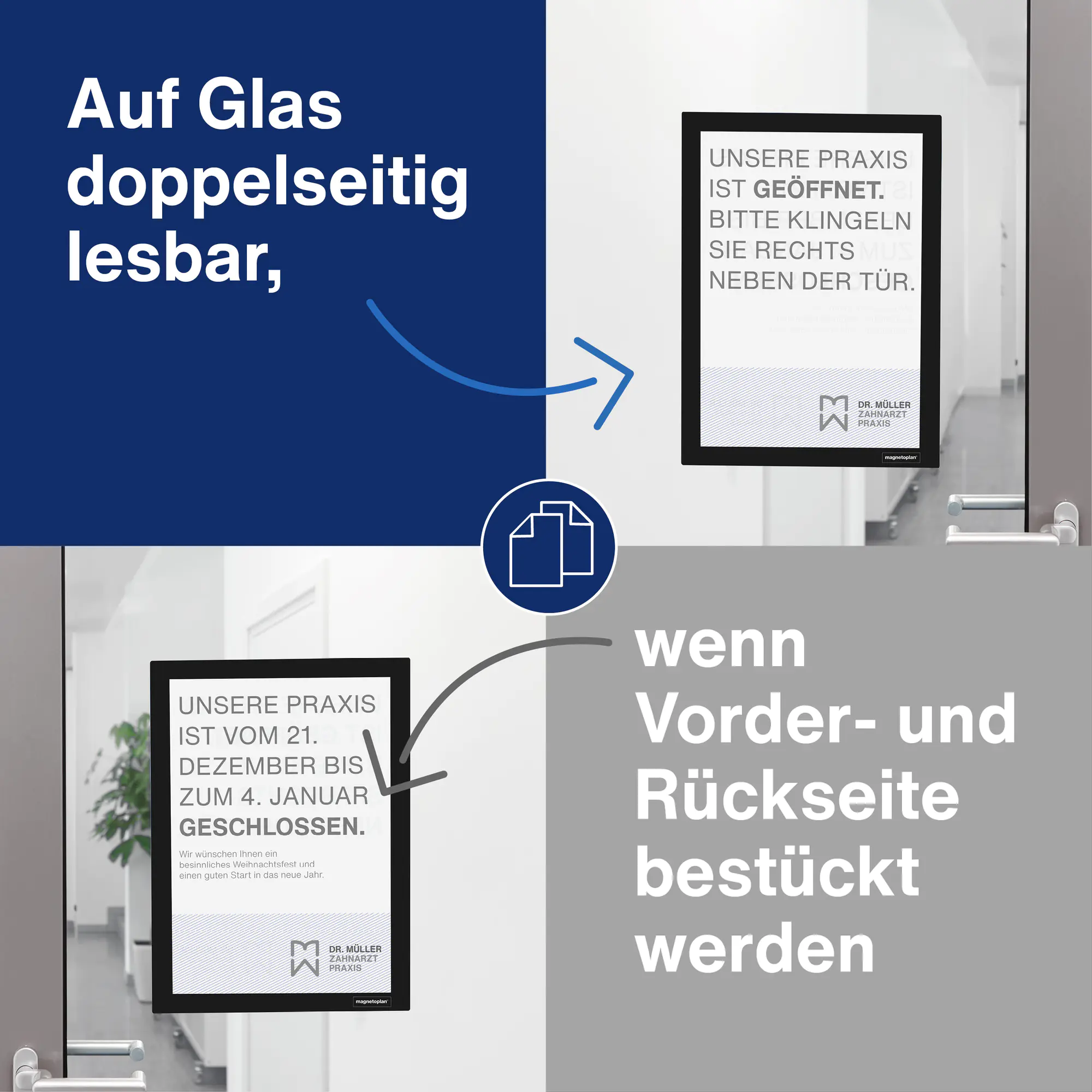 magnetoplan Rahmen magnetofix A4 sk schwarz 2St. aus der Kategorie Dokumentenhalter