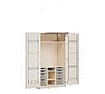 Musikschrank MOFF 5, fahrbar, B/H/T 104,5 x 190 x 60 cm aus der Kategorie Funktionale Schränke